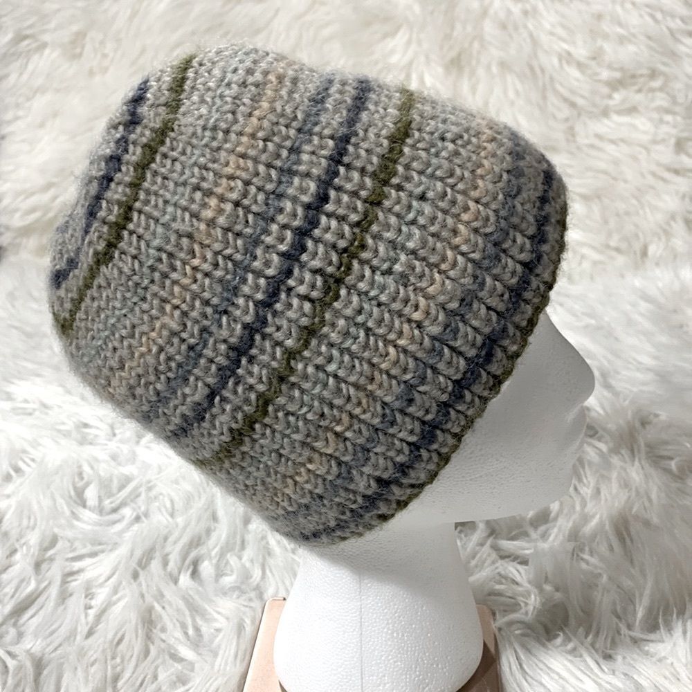 Handknit in Nepal TARA Wool Beanie Partial Fleece Lined UNISEX